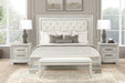 Stella Mia E.King & Queen Bed White & White - Orlando Furniture Outlet (Casselberry,FL)