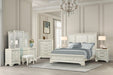 Stella Mia E.King & Queen Bed White & White - Orlando Furniture Outlet (Casselberry,FL)