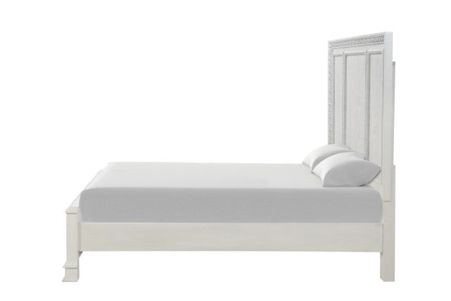 Stella Mia E.King & Queen Bed White & White - Orlando Furniture Outlet (Casselberry,FL)