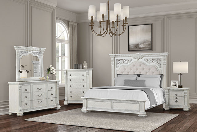 Promenade E.King & Queen Bed Brown & White - Orlando Furniture Outlet (Casselberry,FL)