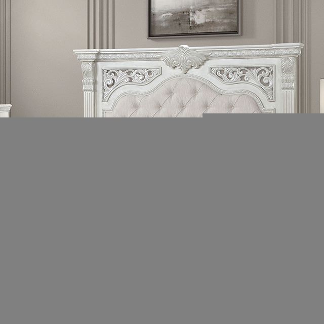Promenade E.King & Queen Bed Brown & White - Orlando Furniture Outlet (Casselberry,FL)