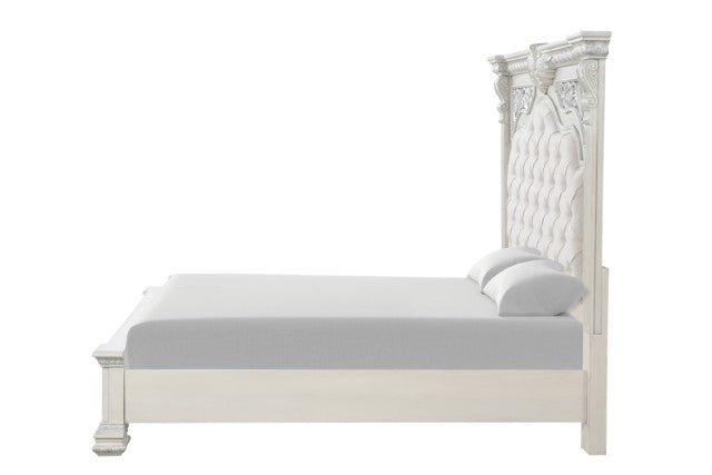 Promenade E.King & Queen Bed Brown & White - Orlando Furniture Outlet (Casselberry,FL)