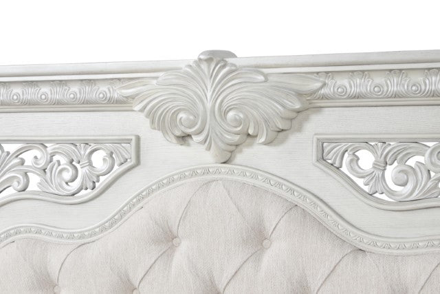 Promenade E.King & Queen Bed Brown & White - Orlando Furniture Outlet (Casselberry,FL)