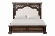 Promenade E.King & Queen Bed Brown & White - Orlando Furniture Outlet (Casselberry,FL)
