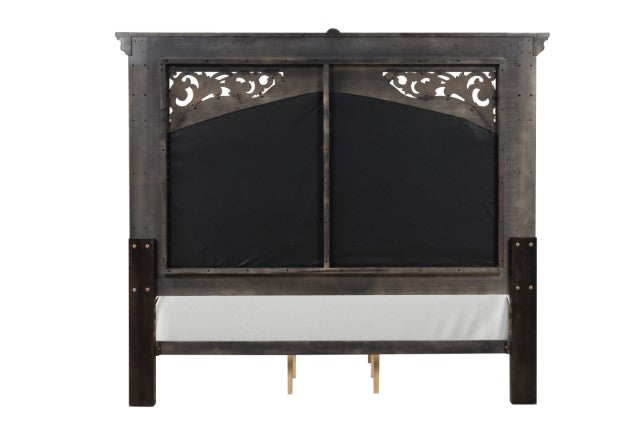Promenade E.King & Queen Bed Brown & White - Orlando Furniture Outlet (Casselberry,FL)