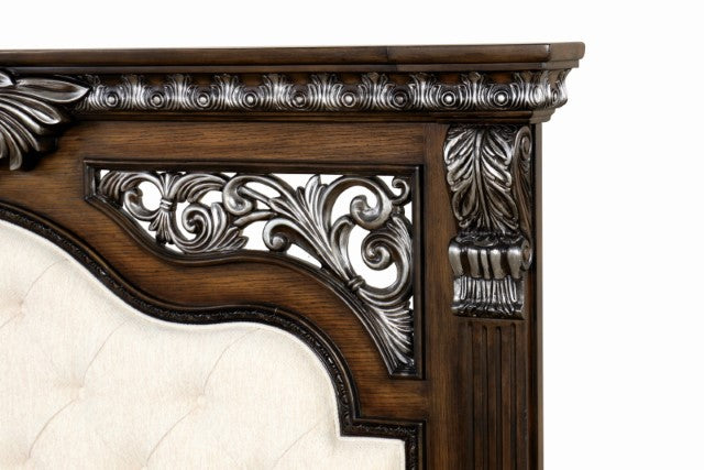Promenade E.King & Queen Bed Brown & White - Orlando Furniture Outlet (Casselberry,FL)