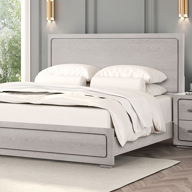 Crowthorne E.King & Queen Bed Grey & White - Orlando Furniture Outlet (Casselberry,FL)
