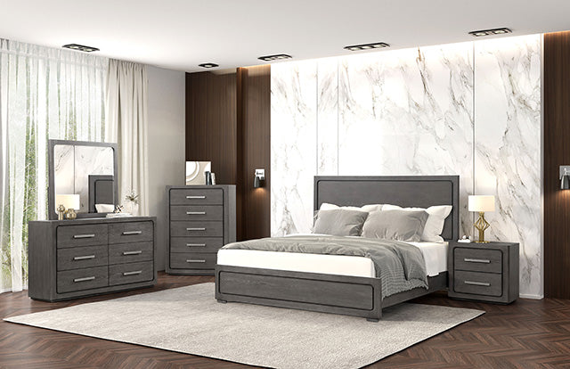 Crowthorne E.King & Queen Bed Grey & White - Orlando Furniture Outlet (Casselberry,FL)