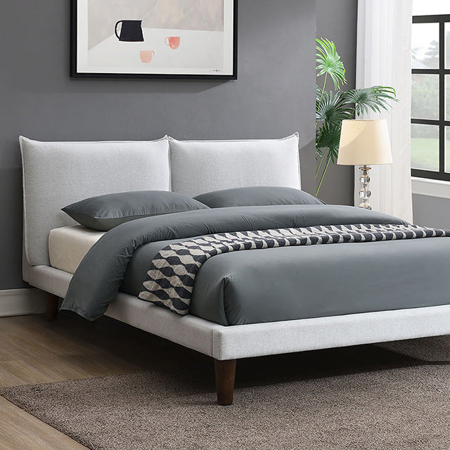 Verwood E.King, Full, & Queen Bed Gray & Light Gray - Orlando Furniture Outlet (Casselberry,FL)
