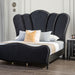 Melodi Parc E.King & Queen Bed Black & Silver - Orlando Furniture Outlet (Casselberry,FL)